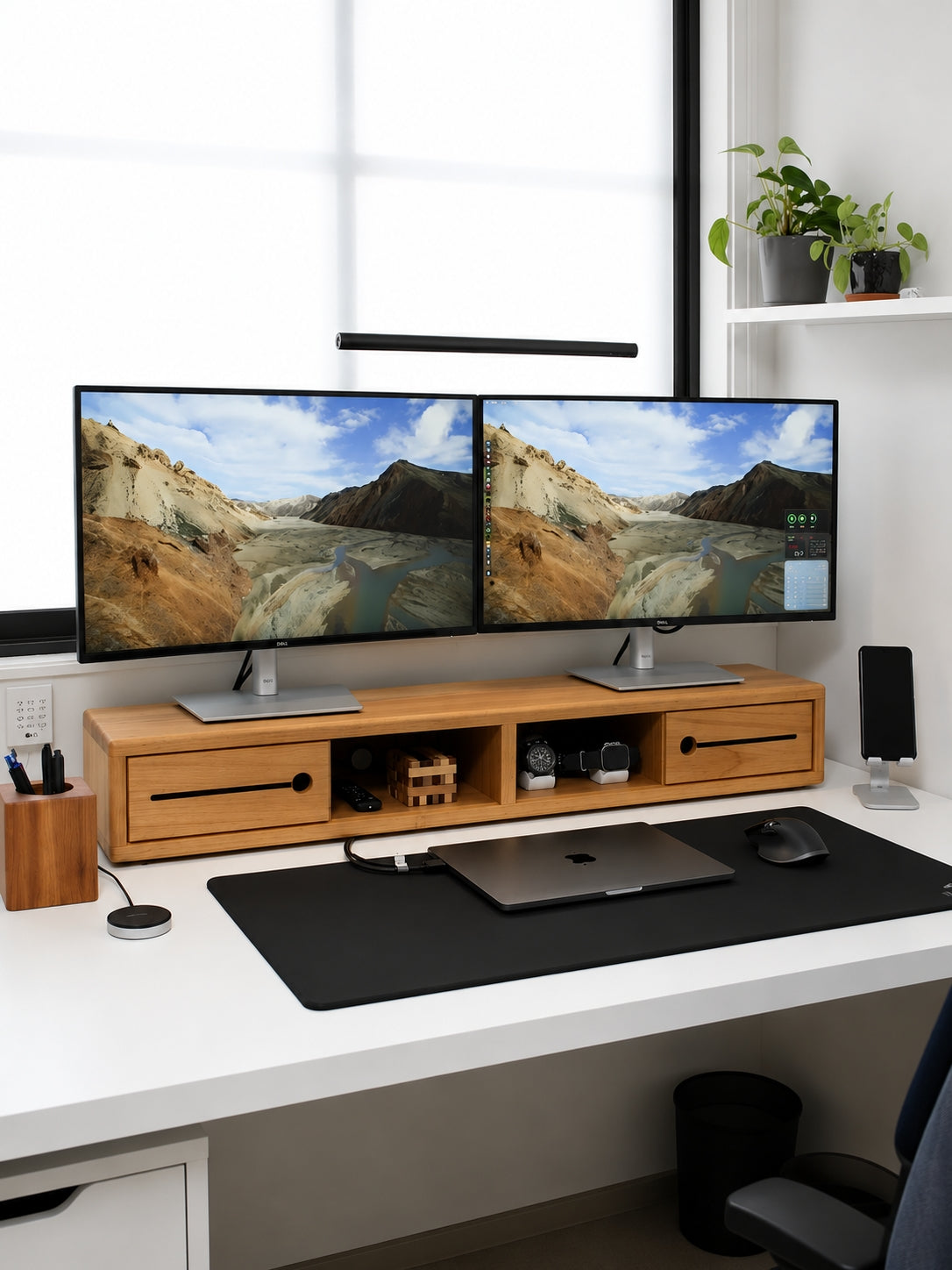 Suporte elevado para monitores de mesa